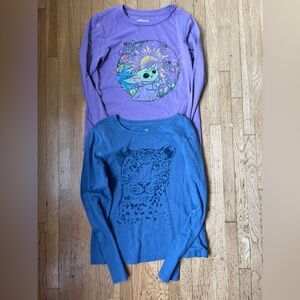 Cute long sleeve shirts -Set of 2 Size 10-12